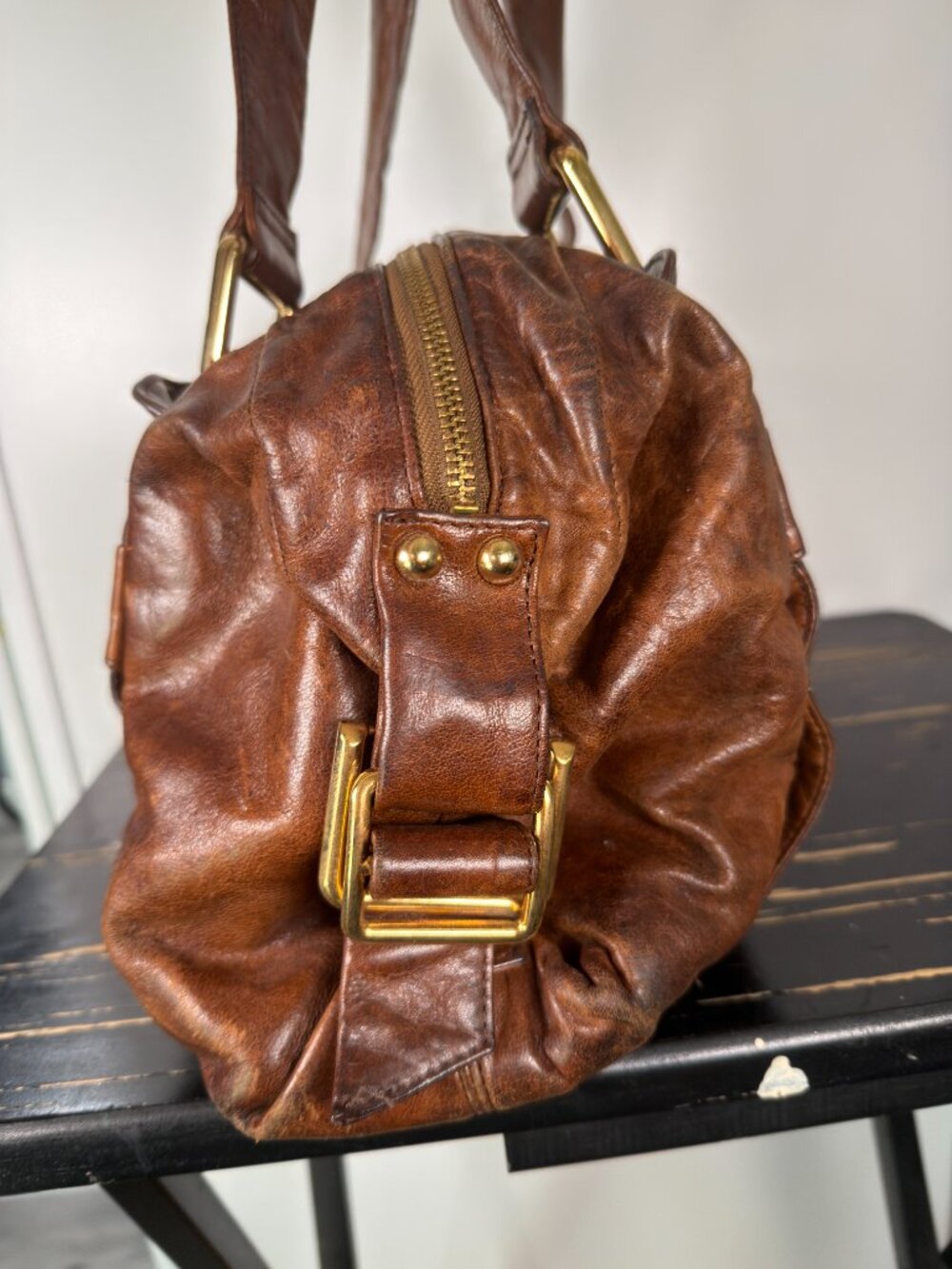 Kooba Brown Leather Shoulder Bag Purse - Picture 4 of 15